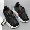 Ontwerper Casual schoenen Reflecterende sneakers Mens Dames Sneaker Chain Shoe Multi-colour suède Floral Leaopard Triple Black gevlekte pijlen Plaid Purple Trainers