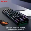 K71 USB-trådbundna mekaniska tangentbord 71 Keys Hot Swappable RGB Gaming Keyboards Blue Switch ABS KeyCaps Type-C Löstagbar kabel