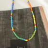 Choker Casual Simple Blue Green Yellow Orange 3mm Seed Bead Strand Cute Lovely Gilry Necklace For Women Girl Chic Unique Jewelry