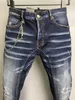 DSQ Phantom Turtle Men's Jeans Mens Luxury Designer Jeans Skinny Ripped Cool Guy Causal Hole Denim Fashion Märke Fit Jeans Män tvättade byxor 612879