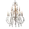 Chandeliers European Living Room Restaurant Chandelier Lighting Creative Villa Duplex Bedroom Stair Pendant Lamp Antique Country