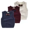 Gilet Mode Printemps Automne Tricoté Casual Garçons Chandails Gilet Bébé Style Preppy Enfants Survêtement Enfants Tricots 230311