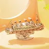 3D-Puzzles Robotime 3D-Holzpuzzlespiele Boot Schiffsmodell Spielzeug für Kinder Kinder Mädchen Geburtstagsgeschenk 230311