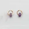 Hoop Boucles D'oreilles Femmes En Acier Inoxydable Cerceaux Pierre Naturelle Grand Trou Agates Perles Bijoux 2023 Bohème Déclaration Cadeau En Gros Aros Muj