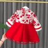 Girl Dresses 2pcs Toddler Baby Kids Girls Dress Set Thick Warm Tang Suit R Chinese Year Princess Coat Outfits Clothes
