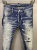 DSQ PHANTOM TURTLE Hommes de Jeans Classique Mode Homme Jeans Hip Hop Rock Moto Hommes Casual Design Déchiré Jeans Distressed Skinny 208y