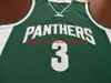 Rzadkie zielone Pantery #3 A.Davis College Basketball Jersey Custom Dowolne Numer Numer Jersey