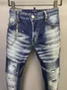 DSQ Phantom Turtle Jeans masculino Jeans Jeans de luxo Jeans Skinny Ripped Guy Cool Hole Denim Fashion Moda