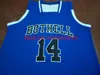 Raro azul Bothell Zach LaVine # 14 College Basketball Jersey personalizado cualquier número de nombre jersey