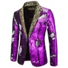 Costumes pour hommes arrivée scène Performance hommes Blazers et vestes Slim Fit paillettes Blazer discothèque/DJ costume Terno Masculino