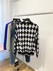 Women's Knits Tees Winter VNeck Plaid Cardigan Sweaters Luxury Brand TB Men Cotton England Style Tops 230311