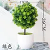 Fleurs décoratives 1 pc artificielle en pot fleur bonsaï Festival ornement topiaire boule forme fausse plante maison jardin décor