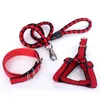 Dog Collars Pet Supplies Three-Piece Set Chain Chest And Back Cover Collar Traction Belt Leash