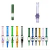 Tillverkning 4 stil rökningstillbehör glas nektar samlar halm med flytande glycerin inuti oljekylning 160 mm nc kit dab rigg hookah