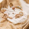 Rattles Mobiles 1 Set Baby Rattle Toys Lion Rabbit Hand Tingle Rattle Musical Montessori barnvagn Toy Wood Education Toys Gifts 230311