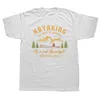 Men's T Shirts Funny Kayaking Kayak Graphic Cotton Streetwear Short Sleeve Birthday Gifts Summer Style T-shirt Mens Clothing