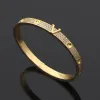 Bracciale gioielli firmati braccialetto catena d'oro di lusso braccialetto d'amore per uomo e donna S lettera scanalatura rotonda braccialetto trapano chiodo non sbiadisce