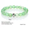 Strand 2023 braccialetto di perline di pietra di vetro colorato per le donne braccialetti di pietra di luna trasparente glitter elastico alla moda gioielli fortunati