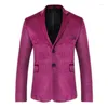 Men's Suits Mens Fashion Velvet Suit Jacket 2023 Brand Notched Lapel Slim Fit Blazer Sport Coat Men Party Wedding Prom Tuxedo Blazers Male