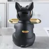 Decorative Objects Figurines Resin Cool Bulldog Statue Coin Bank Figurine Home Decoration Modern Art Storage Statue Table Living Room Decor Accessories 230311