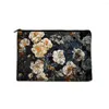 Cosmetic Bags Oil Painting Flower Pattern Clutch Bag Toiletries Storage Ladies Bank Card