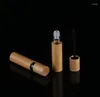 Storage Bottles 10ml Bamboo Mascara Packing Bottle Refillable Tube Mascaras Brush Empty Cosmetic Container Silicone Brushes Growth Fluid