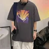 T-shirt da uomo Tendenze della moda coreana Graphic Tees Mens oversize Streetwear Tops Teenage Plus Size Cotton Tshirts Summer Basic Casual