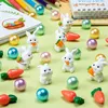 Autres fournitures de fête d'événement Perles de remplissage de vase de Pâques pour vase Bougies flottantes Candyland Perles Gels d'eau Perles avec lapin carotte pour décor de table de Pâques 230311