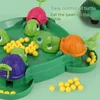 Новинка игры питайте мяч Frog Board Game Multiplayer Compettive Race Interactive Toy Play с друзьями образовательные наклейки подарок для детей 230311