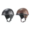 Casques de moto M L Xl Casque Retro Personality Half Cruising Leather Riding Safety Gear