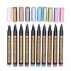 Gel Pens 1.5mm Metal Permanent Paint Marker Gold And Silver Craftwork For Drawing School Supplies