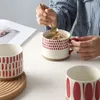 Tasses Style rétro tasse en céramique tasse à lait grossier café japonais créatif thé boire envoyer brosse outil