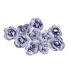 Fiori decorativi 50 pezzi testa di fiore artificiale riutilizzabile portatile per la casa Mini decorazione floreale leggera fai da te realistica con rose finte