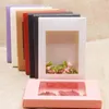 Kraft Paper Box Romantic Wedding Transparent Window Gift Box Candy Chocolate Biscuit Packaging