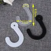 Big Plastic Header Hooks 84mm With Rivets, fabric leather swatch sample head hanger giant hanging J-hook, secured display hooks dh3002