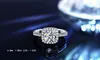 Nya kvinnors ringar high-end GRA S925 Sterling Silver Bling Rings Mosaniter Ring Women's Bag inlaid med Zircon Ring.Women's Gift