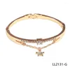 Bangle Cute Fruit Smycken Set Fashion Love Gold Honey Earring Armband Beauty Women LL2131