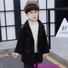 Coat Boys British Solid Color Girls Wool Kids Plaid Korean Thickened Baby Boy Kid Autumn Winter Woolen Jacket 29 Years Old 230311