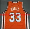 Vintage #33 KENNY BATTLE Fighting Illinois Basketball Jersey op maat elke naam nummer jersey