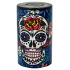 Portable Smoking Colorful Plastic Skulls Pattern Dry Herb Tobacco Stash Tank Storage Case Cigarette Holder Handpipes Spice Miller Grinder Jars