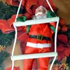 Juldekorationer Santa Claus klättring trappor dekoration träd prydnad som ger presenthängningar