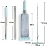 Mop Lavaggio a mani libere Squeeze Mop con 2 cuscinetti in microfibra Spin Mop a 360 gradi Mop per pulizia facile da strizzare da solo 230311