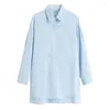 Women's Blouses Oversized Summer Shirt With Back Opening And Closing Women's Long Casual Top Light Thin Long-sleeved Y2K Sexy Backless