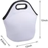 Borsa per il pranzo in neoprene Borsa per il trasferimento di calore fai-da-te Borsa per picnic portatile vuota per sublimazione