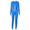 Kvinnors jumpsuits rompers sexiga kvinnor jumpsuit korsett 2 stycken set fast färg bodycon långa romper kvinnor jumpsuit bodysuit drop 230311