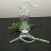 Classic Duckling Double-deck Separator Glass Mute Filtration Water Tobacco Bottle Wholesale Bongs Oil Burner Pipes Water Pipes Glass Pipe Oi