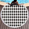 Towel 150cm Round Beach Bohemian 3d Grid Geometric Leopard Tapestry Microfiber Yoga Mat Blanket Shower Bath Towels Cover