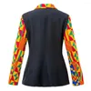 Ethnic Clothing Fall Outfit Women's Suit Jackets Kente Wax Print Female Coat Autumn Long Sleeve African Wedding Party Garment Tailored