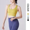 Tenue de yoga soutiens-gorge de sport pour femmes Est imprimé pur coton soutien-gorge sans couture course sous-vêtements respirants haut de gymnastique