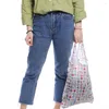 Sacs de rangement 1PC pliable Shopping pour l'épicerie sac fourre-tout d'épicerie recyclable sac lavable résistant à l'environnement